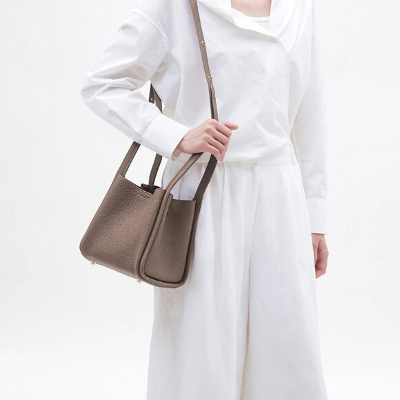 Songmont Medium Song Bag in Taupe – Full-Grain Leather, Like New w/ Dust Bag - Picture 15 of 16